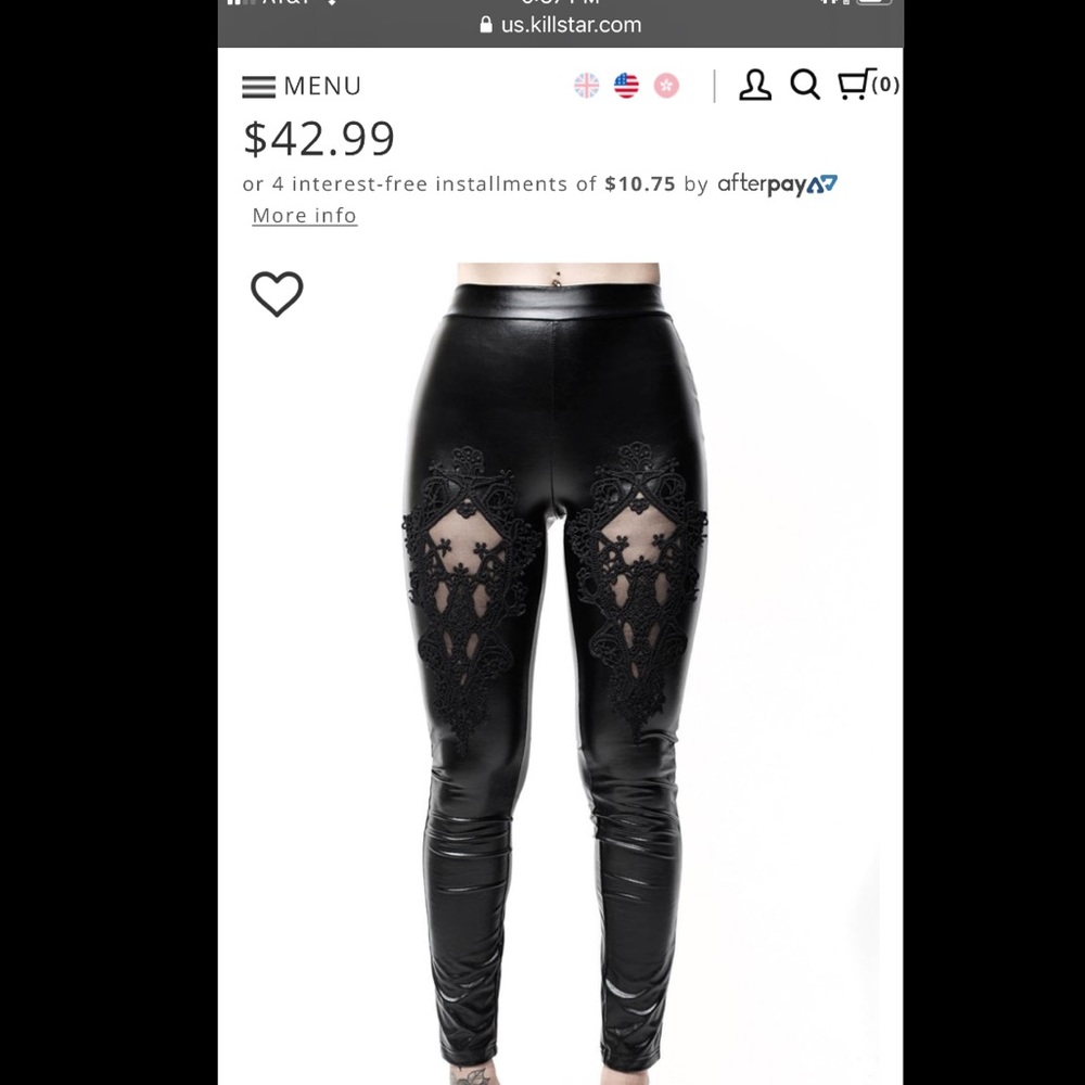 Killstar NWT Lovelace leggings